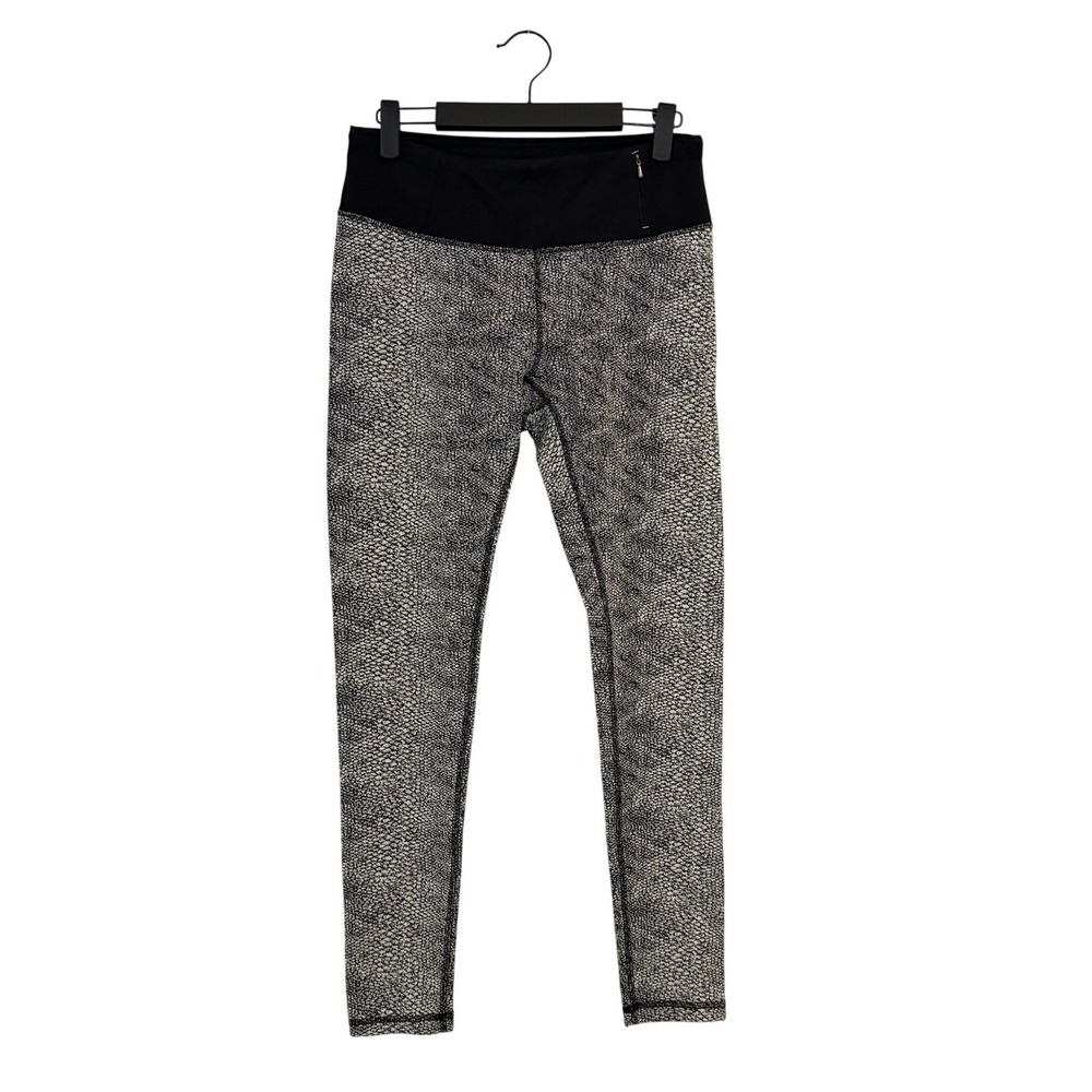 CALIA Snakeskin Print Athletic Leggings Black White MEDIUM